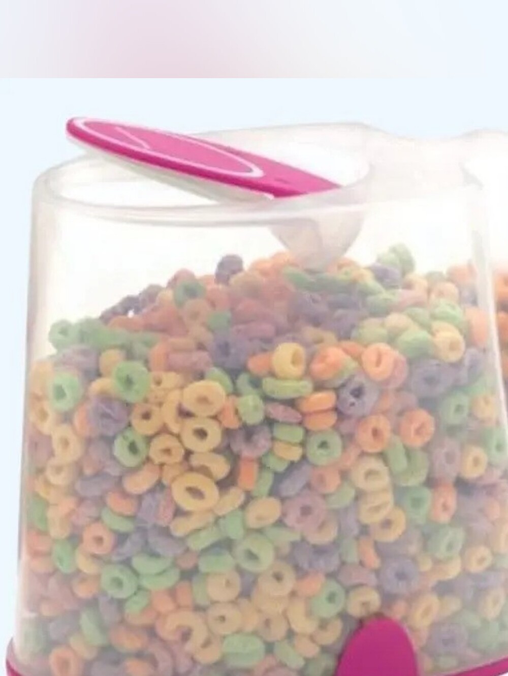 Tupperware Pink and Clear Cereal Storage Container